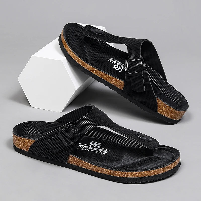 Big Size Mens Flip Flops Microfiber Leather Slippers Clogs Chanclas Hombre Chinelo Masculino Claquette Homme Summer Casual Shoes