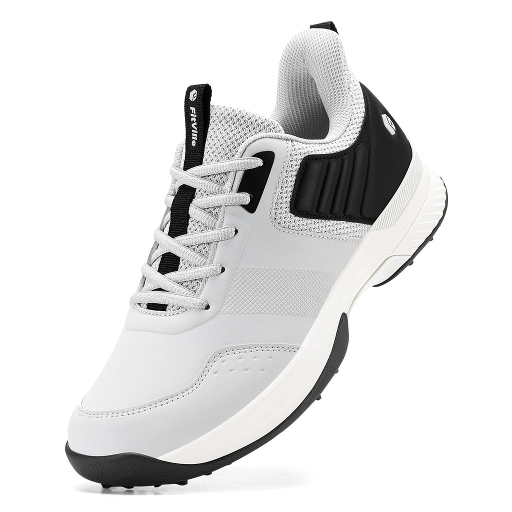 Fittington Professional Golf Shoes Wide Man Casual Sneakers Cushioning Outdoor Water Resistant Sport Shoes for Men with Spike