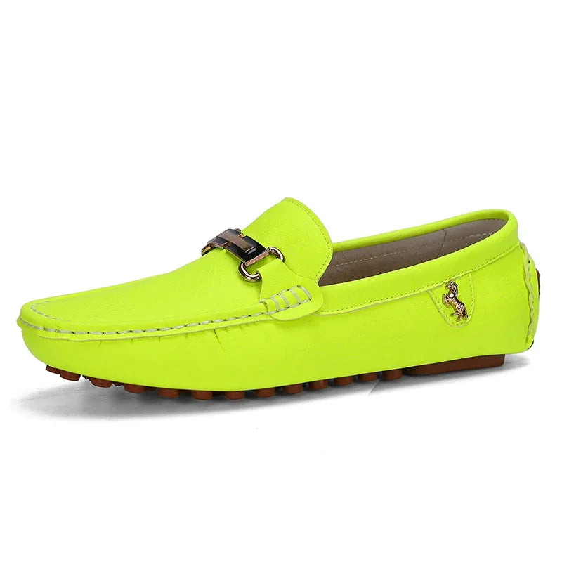 YRZL Men's Loafers Dress Office Shoes Men PU Leather Casual Shoes Lightweight Breathable Comfortable Slip on Driving Shoes Men