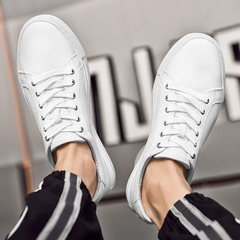 Luxury Brand Men's Sneakers Genuine Leather Casual Shoes Leisure Walk Men Shoes All-match Outdoor Skateboard Footwear For Male