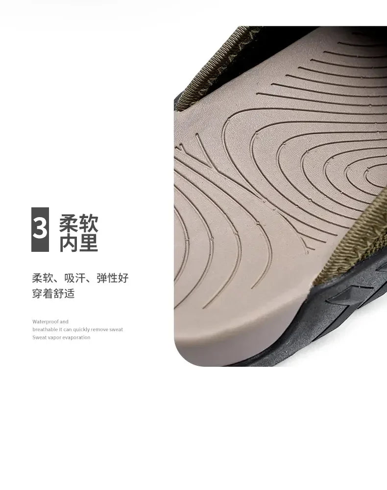 Men's Thick Soled Round Toe Fashionable Slippers Women's Comfortable Breathable Casual, Wear-resistant Sandals Summer Slippers