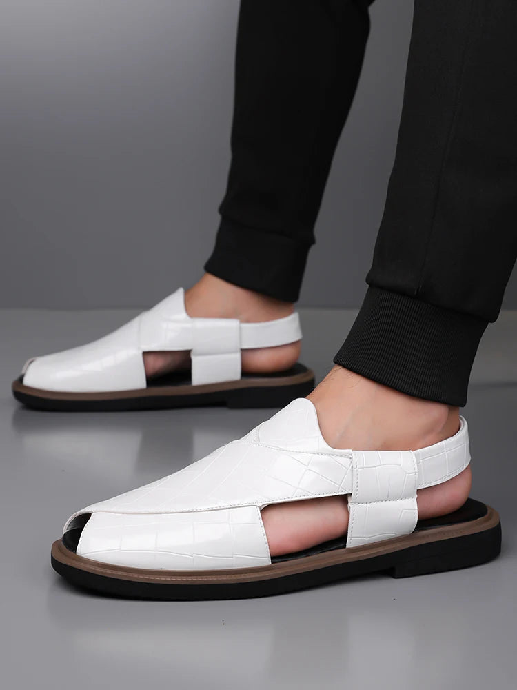 Men's Summer Fashionable Breathable Sandals Wear-Resistant Anti-Slip Comfortable Versatile Trendy Men's Shoes-2021