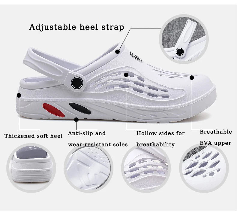 Male Slippers EVA Outdoor Vacation Simple Sandals Indoor Anti-slip Waterproof Clogs Off White Shose Summer Platform Shoes