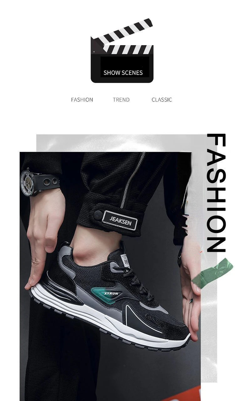 Fashion Men Shoes Versatile Mesh Men Sneakers Brand Breathable Running Shoes Anti-Slip Platform Sport Shoes Male Tenis Masculino