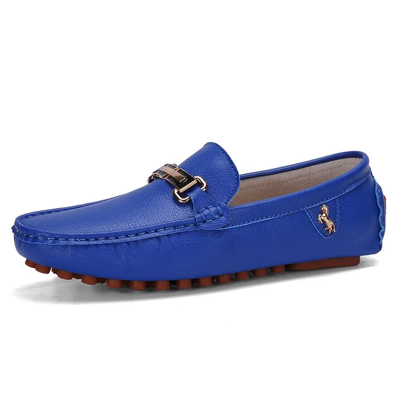 YRZL Men's Loafers Dress Office Shoes Men PU Leather Casual Shoes Lightweight Breathable Comfortable Slip on Driving Shoes Men