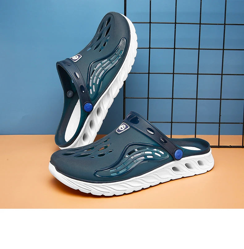 Summer Comfortable Men's Garden Clogs Male Outdoor EVA Injection Clogs Casual Sandal Men Beach Slippers Water Shoes Pool Sandals