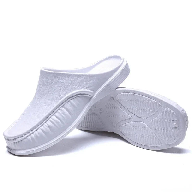 2025 Men Shoes EVA Slip on Flats Shoes Men's Slippers Men Walking Half Slipper Comfortable Soft Household Sandals