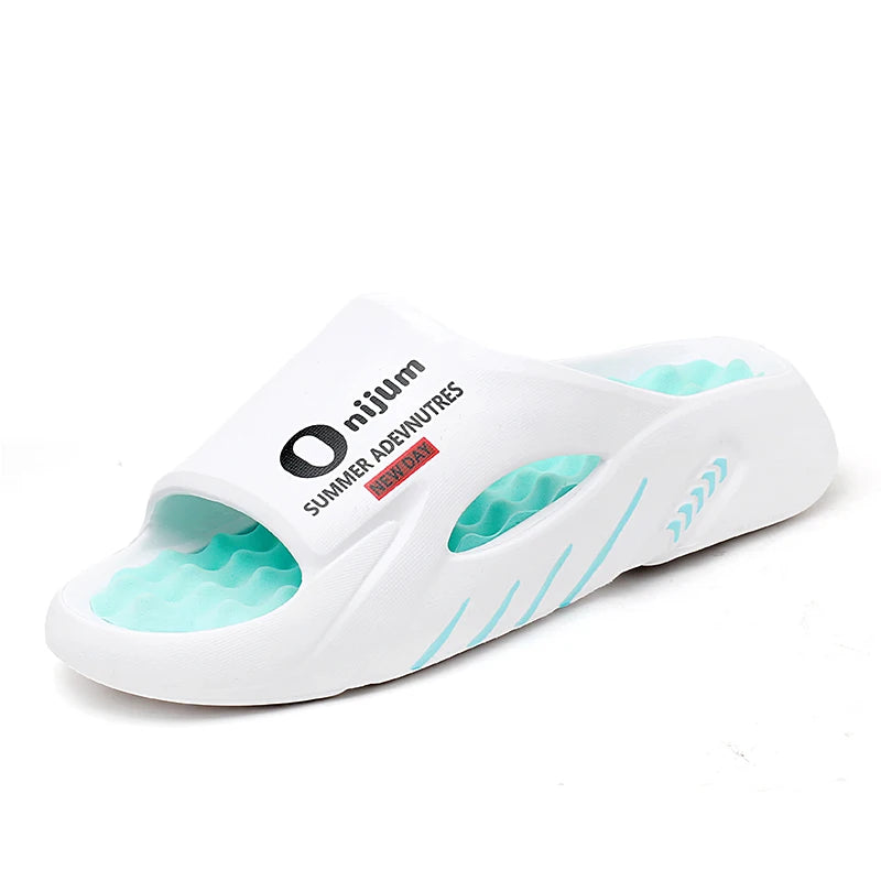 Men Slippers 2024 Summer New Platform Slides Sandals EVA Soft-sole Men Shoes Indoor Outdoor Walking Beach Shoes Flip Flops