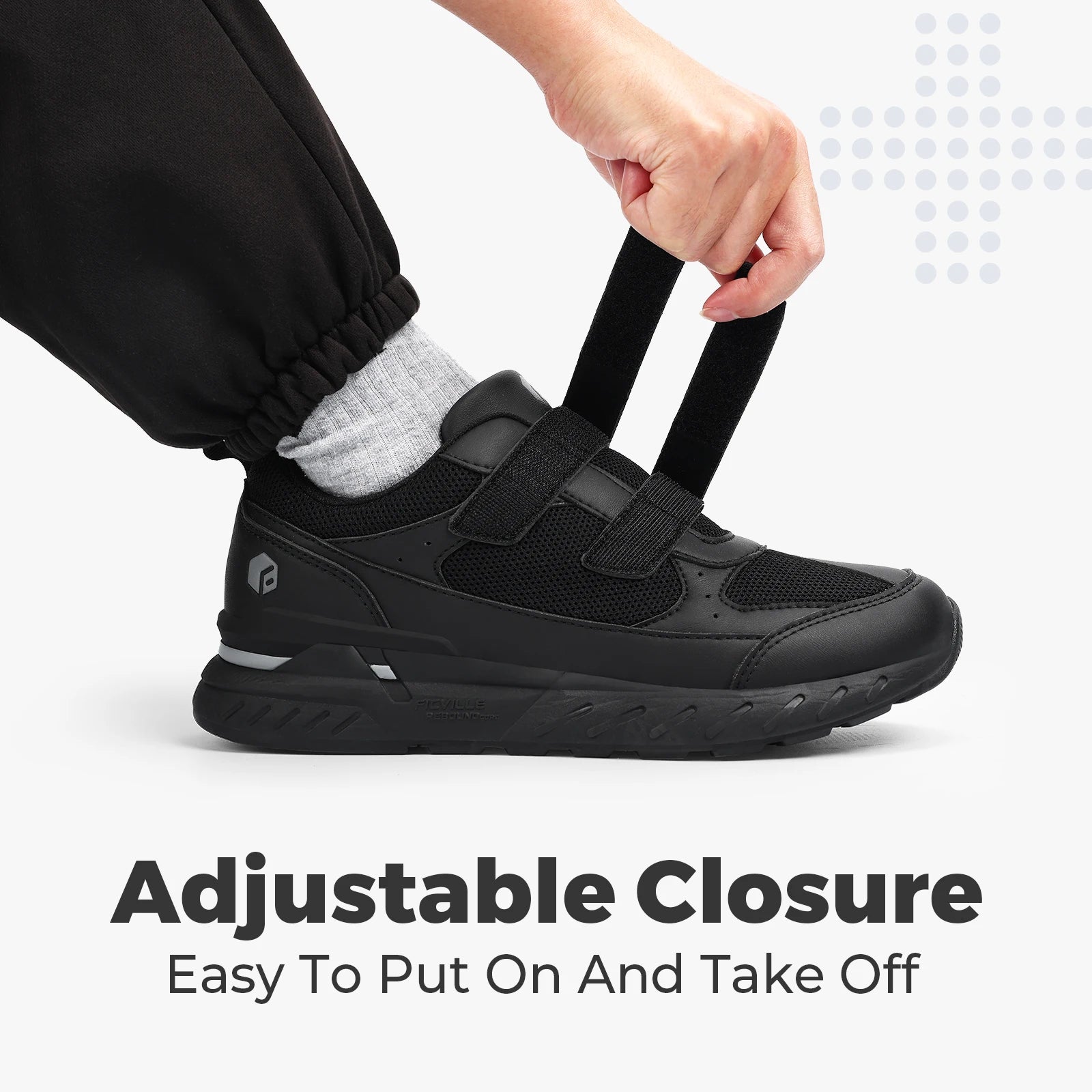 FitVille Diabetic Shoes for Men Extra Wide Width Adjustable Closure Walking Shoes Slip-on Sneakers for Foot Pain Relief Swollen
