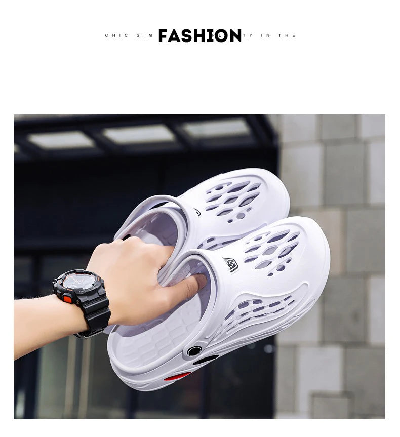 Male Slippers EVA Outdoor Vacation Simple Sandals Indoor Anti-slip Waterproof Clogs Off White Shose Summer Platform Shoes