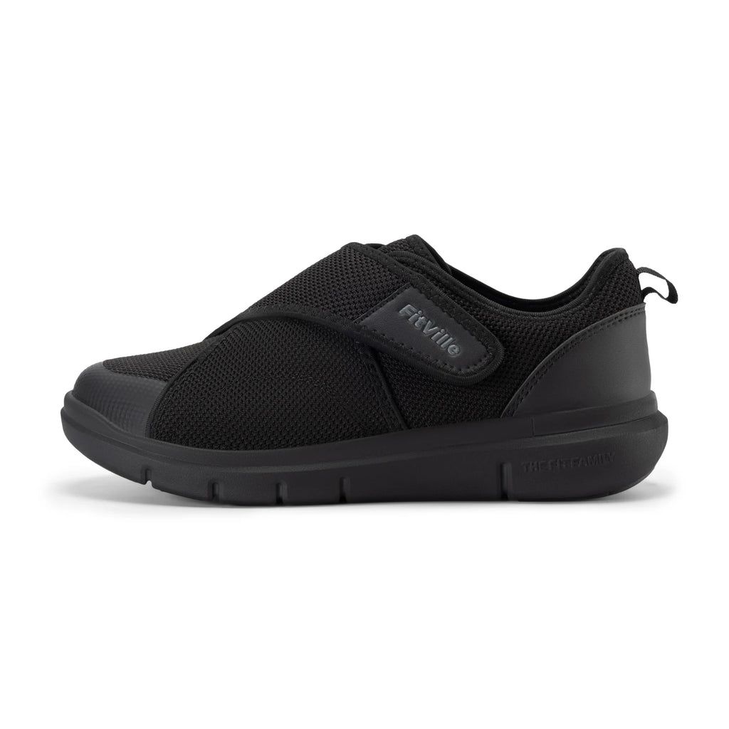 FitVille Men's Diabetic Shoes Extra Wide Slip-On Shoes for Swollen Feet Adjustable Walking Shoes for Elderly Foot Pain Relief