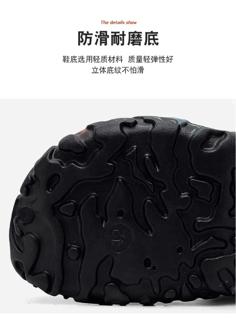 Plus Size 47 Summer Men Sandals Clogs Outdoor Garden Clogs Hole Shoes Male Casual Shoes Water Shoes Comfort Home Soft Slippers