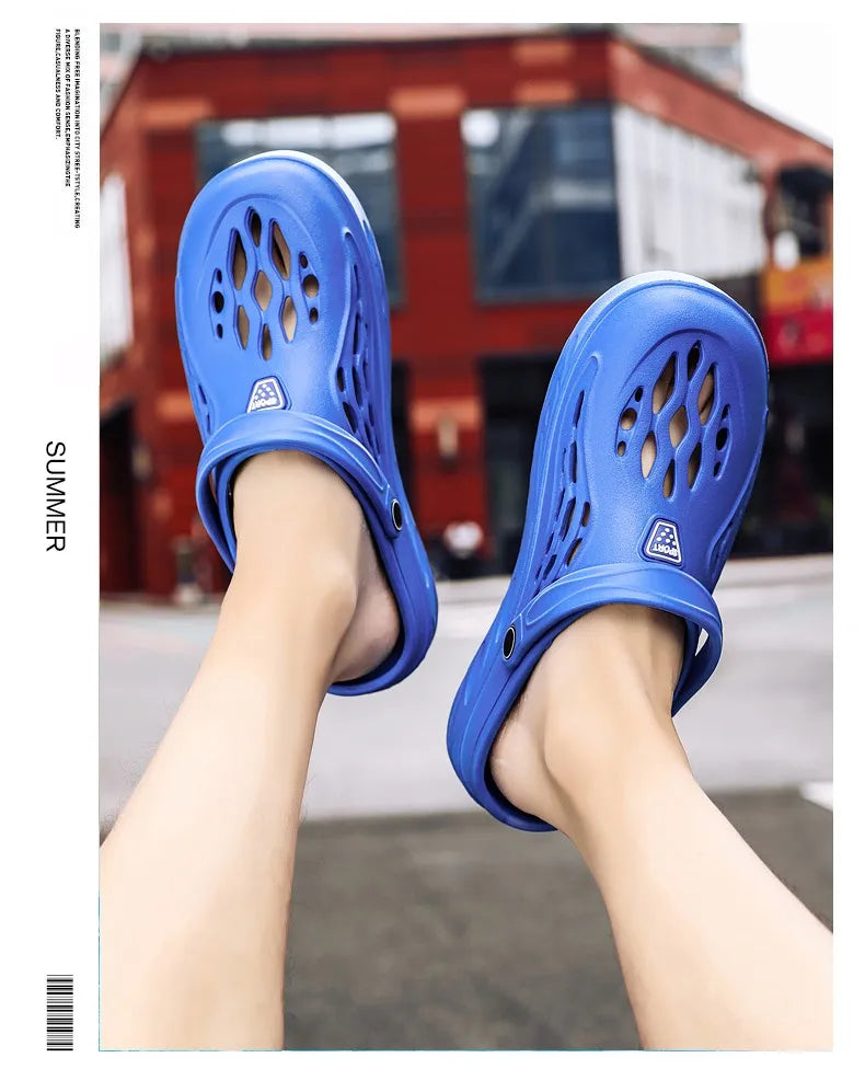 Male Slippers EVA Outdoor Vacation Simple Sandals Indoor Anti-slip Waterproof Clogs Off White Shose Summer Platform Shoes