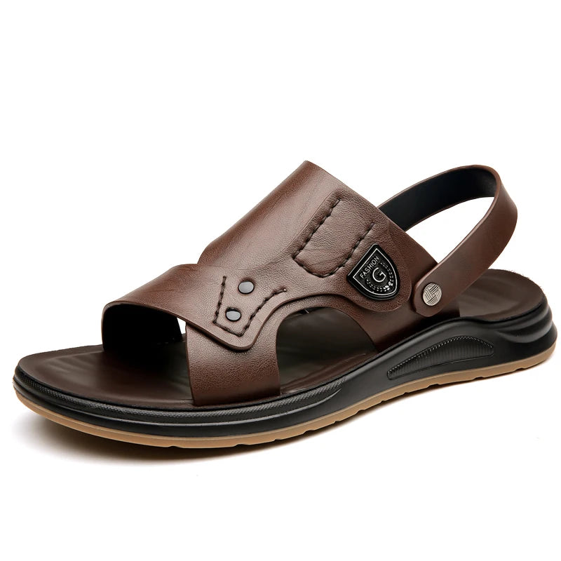 British Style Men's Outdoor Beach Shoes Summer Trend Thick Soled Wear-resistant Men's Oxford Shoes Breathable Casual Sandals
