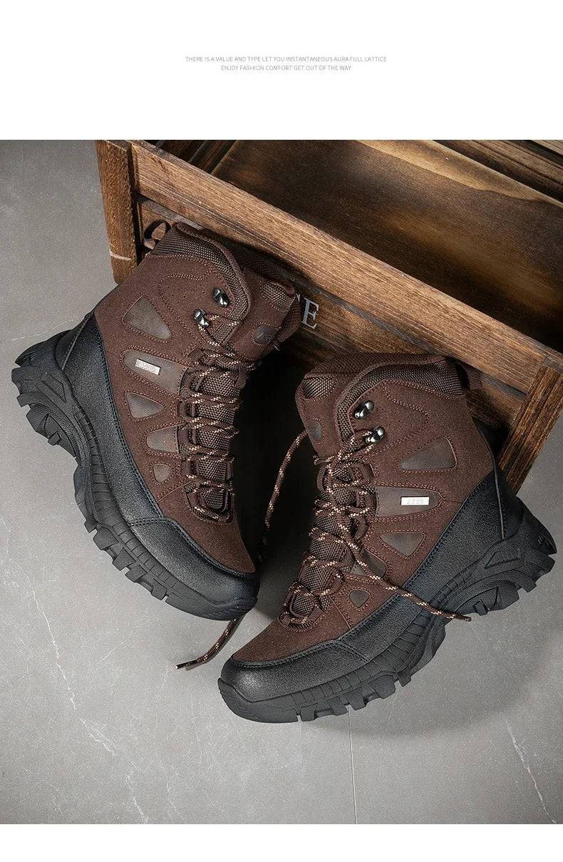 Men Tactical Boots Lace Up Military Army Boot Unisex Work Hiking Shoe Desert Waterproof Brand Climbing Shoe Male Ankle Size Plus