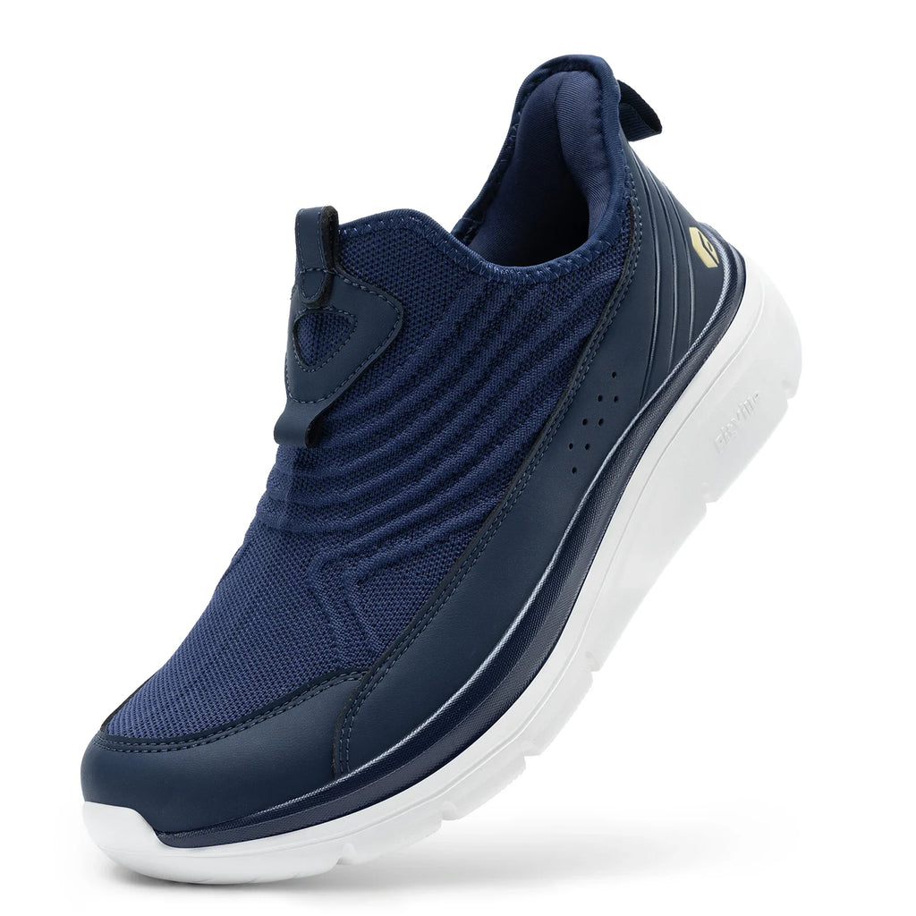 Fitville Wide Men'S Slip-On Running Shoes Lightweight Breathable Outdoor Casual Sports Walking Shoes Sneakers For Swollen Feet