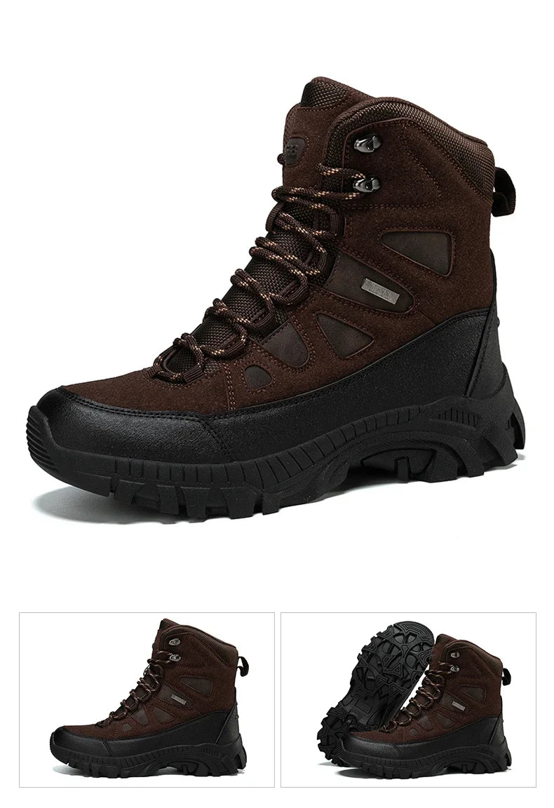Men Tactical Boots Lace Up Military Army Boot Unisex Work Hiking Shoe Desert Waterproof Brand Climbing Shoe Male Ankle Size Plus