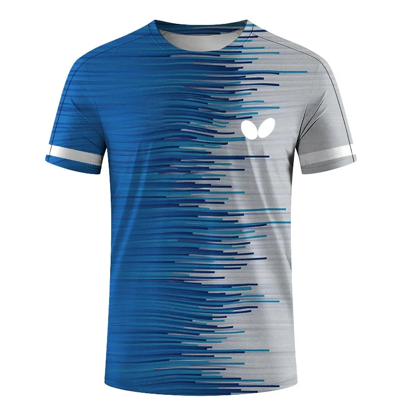 Men's short-sleeve, round-neck T-shirt, 3D, quick-drying, printed prom dress style, loose, breathable, comfortable, Summer