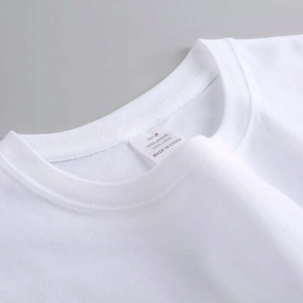 Heavy Cotton Men's Long Sleeve T Shirt Solid Color Cotton Bottom Shirt Half Sleeve 100% Cotton T Shirt Korean Tee