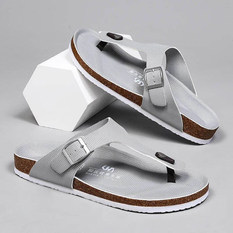Big Size Mens Flip Flops Microfiber Leather Slippers Clogs Chanclas Hombre Chinelo Masculino Claquette Homme Summer Casual Shoes
