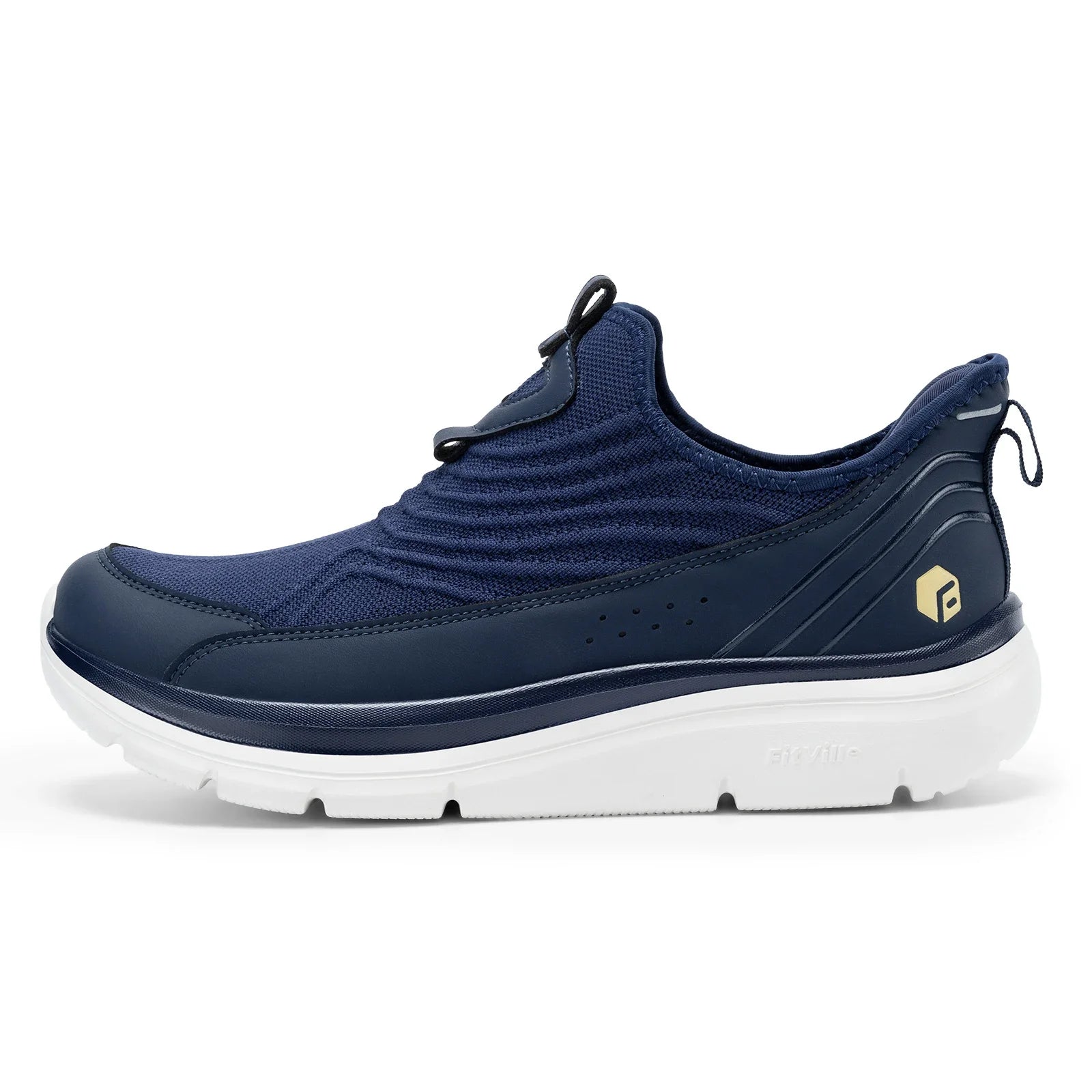 Fitville Wide Men'S Slip-On Running Shoes Lightweight Breathable Outdoor Casual Sports Walking Shoes Sneakers For Swollen Feet