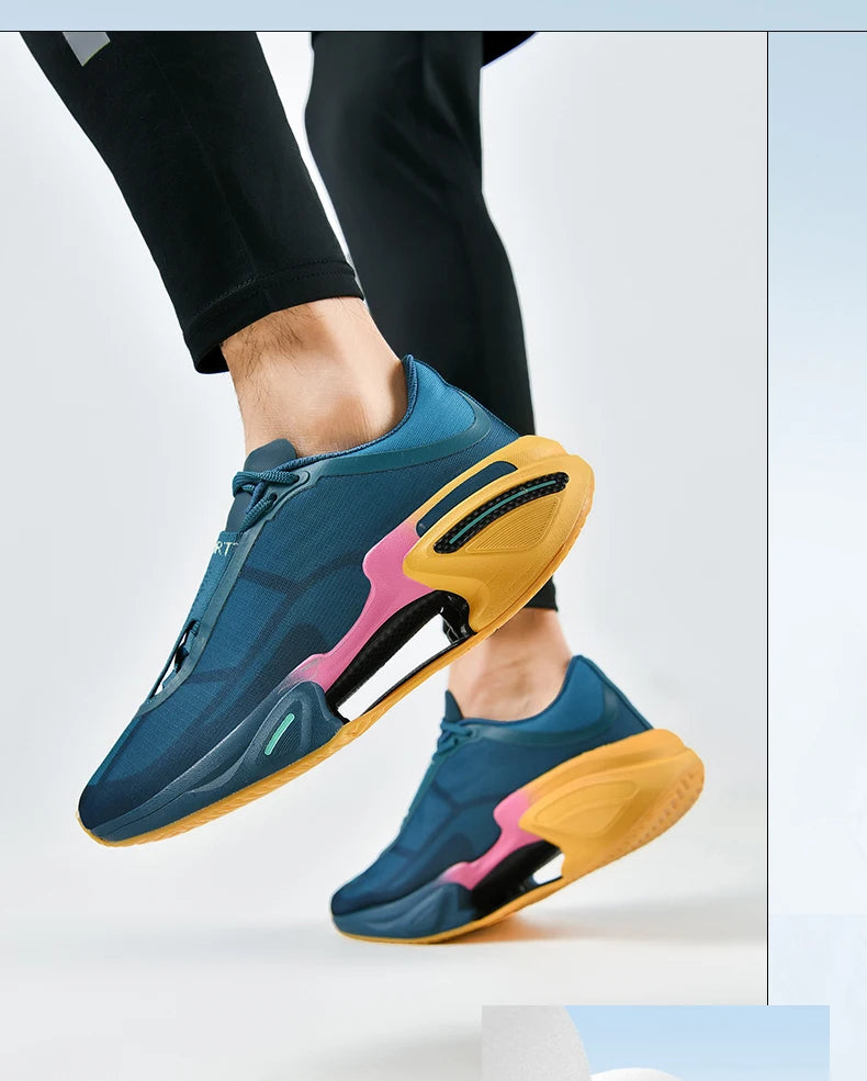 Men's Basketball Shoes Breathable Cushioning Non-Slip Wearable Runing Shoes Gym Training Athletic Basketball Sneakers for Women