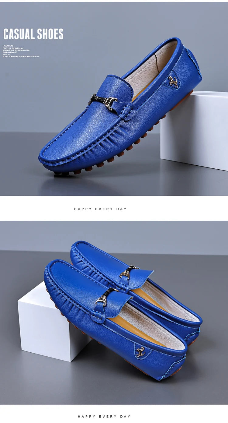 MAEDEF Men's Loafers 2024 Spring Autumn Fashion Shoes Men Classic Brand High Quality Leather Comfy Drive Shoes Boat Casual Shoes