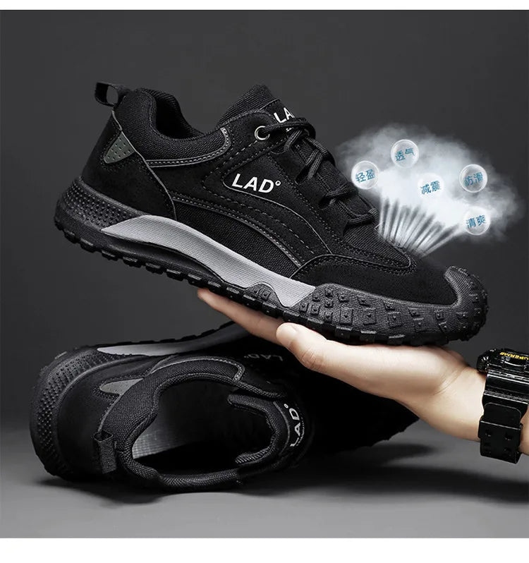 High Quality Men's Sneakers Classics Men Lace-up Shoe for Outdoor Breathable Hiking Shoes Comfortable Sneakers Male Safety Shoes
