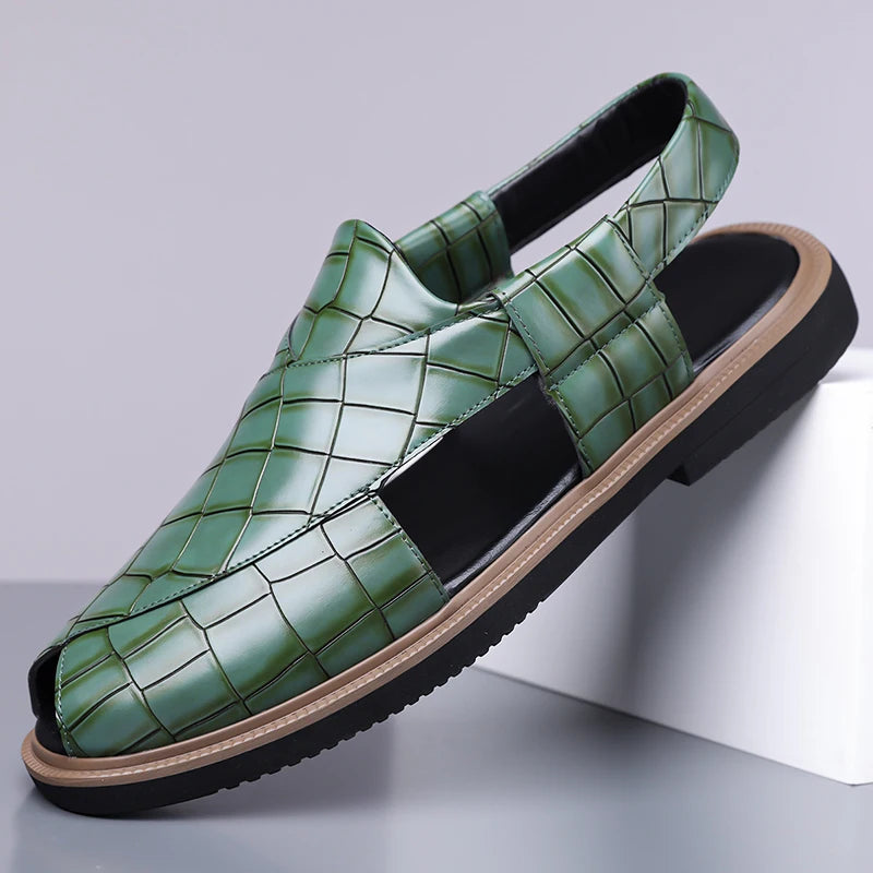 Men's Summer Fashionable Breathable Sandals Wear-Resistant Anti-Slip Comfortable Versatile Trendy Men's Shoes-2021