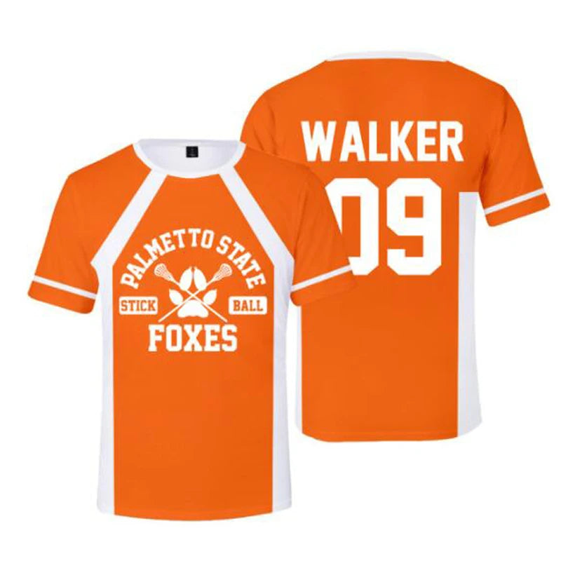 New The Foxhole Court Palmetto State Foxes Lacrosse Jersey Cosplay WILDS MINYARD 3D T-shirt Men/Women Graphic Tees Streetwear