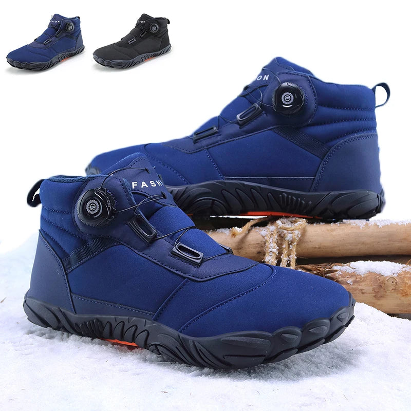 Men Winter Boots Outdoor Barefoot Boots for Women Ankle Boots Plush Warm Snow Shoes Non-slip Sneakers Plus Size Couple Shoes