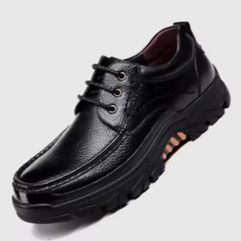 2025 New Handmade Genuine Leather Shoes 48 Men Loafers Soft Leather Men Thick Sole Casual Shoe Male Footwear Black Brown Slip-on