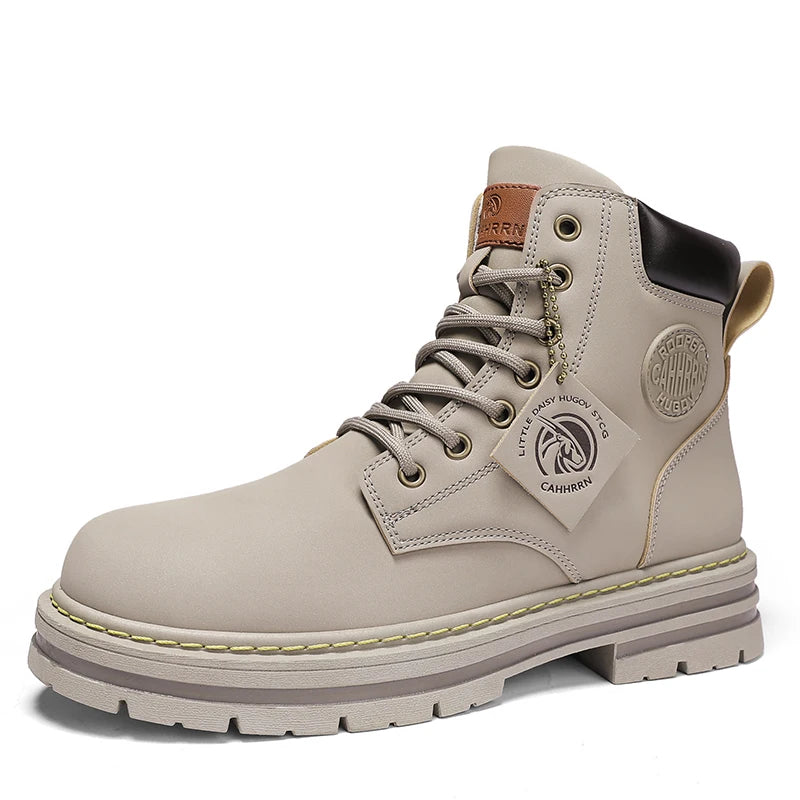2026 Winter Ankle Boots Men's Boots Outdoor Yellow Boots Classic Design High Top Men Casual Shoes Botas Para Hombre