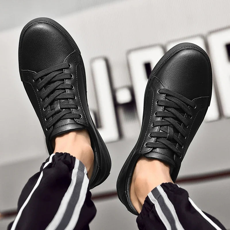 Luxury Brand Men's Sneakers Genuine Leather Casual Shoes Leisure Walk Men Shoes All-match Outdoor Skateboard Footwear For Male