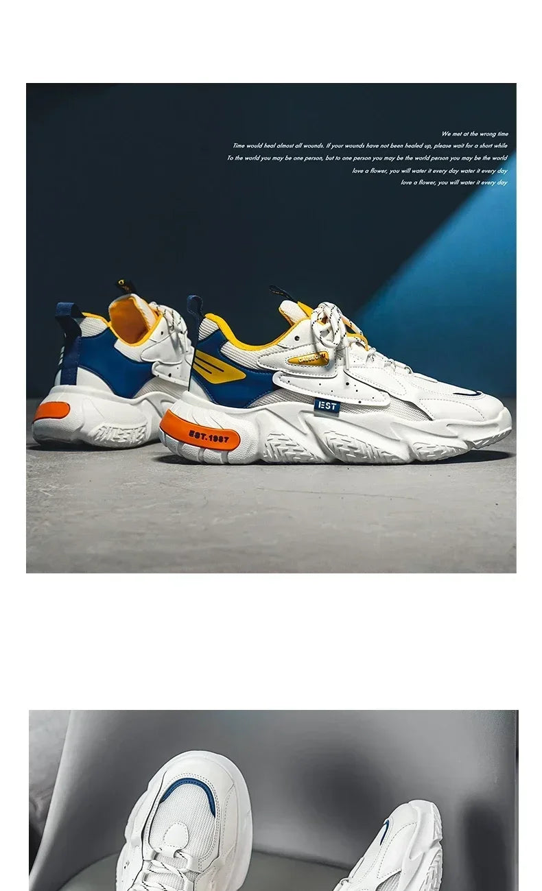 2025 Fashion and Comfortable Mesh Breathable Outsole Shoes Summer Hot Sale Mens Casual Shoes Thick Bottom Breathable Sneaker