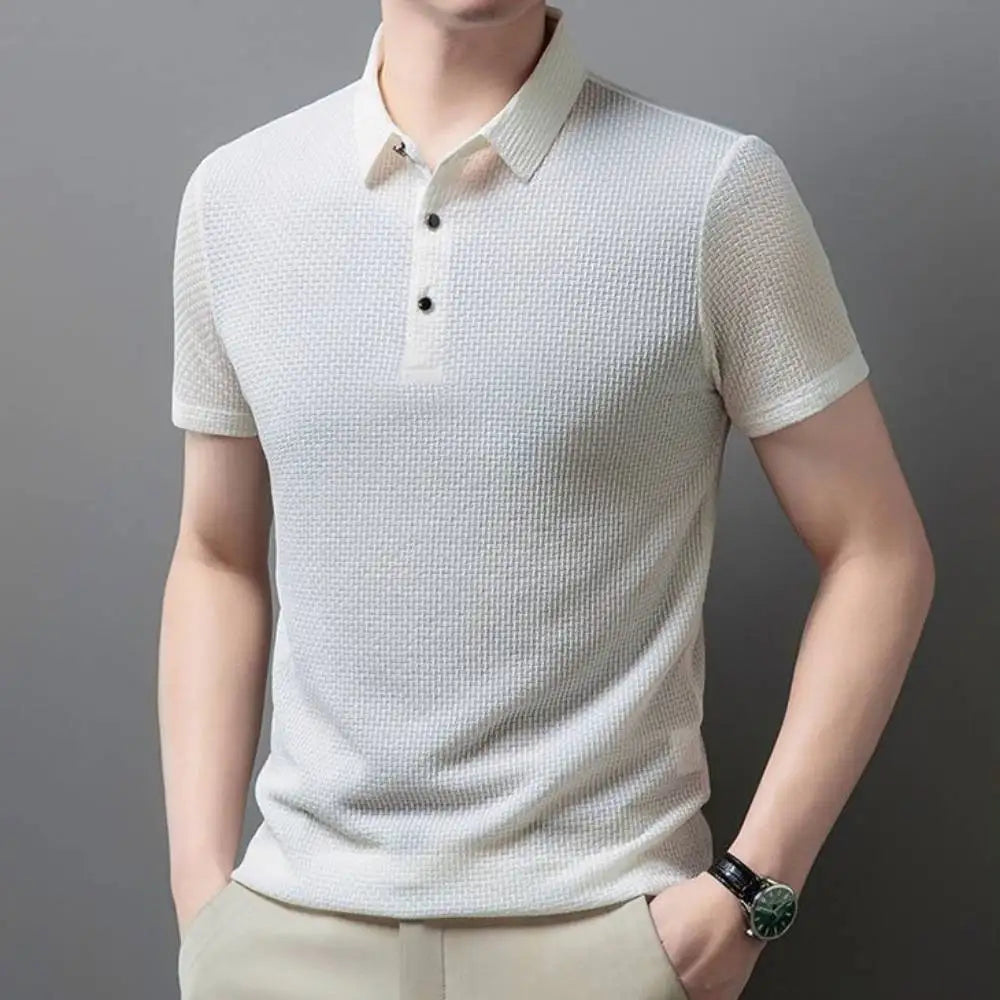 New Men's Polo Short sleeved Goldwing GL1800 Japan Motocycles Tee Ice Silk Breathable Fashion T-Shirt Male Clothes Lapel Tops