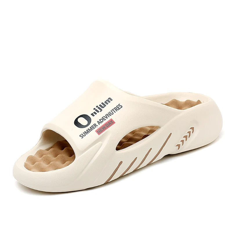 Men Slippers 2024 Summer New Platform Slides Sandals EVA Soft-sole Men Shoes Indoor Outdoor Walking Beach Shoes Flip Flops