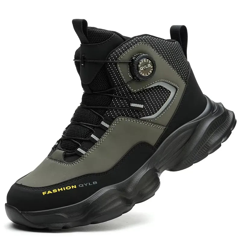 Rotating button Safety Shoes Men Boots work Sneakers Male Steel Toe shoes Protective Boots Puncture-Proof Indestructible shoes