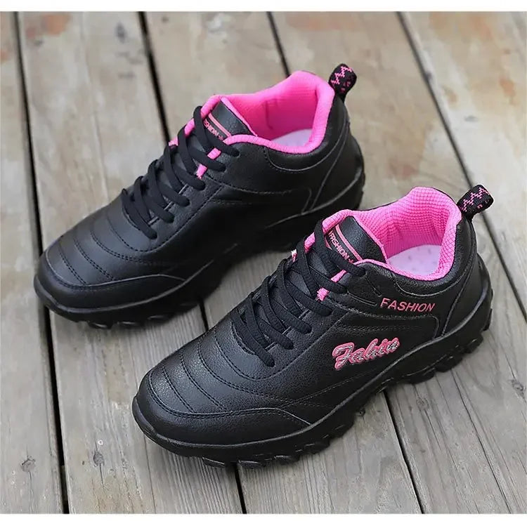 New 2025 Autumn Winter Sneakers Women Comfort Soft Sole Non Slip Casual Shoes for Women PU Waterproof Sport Shoes Zapatillas
