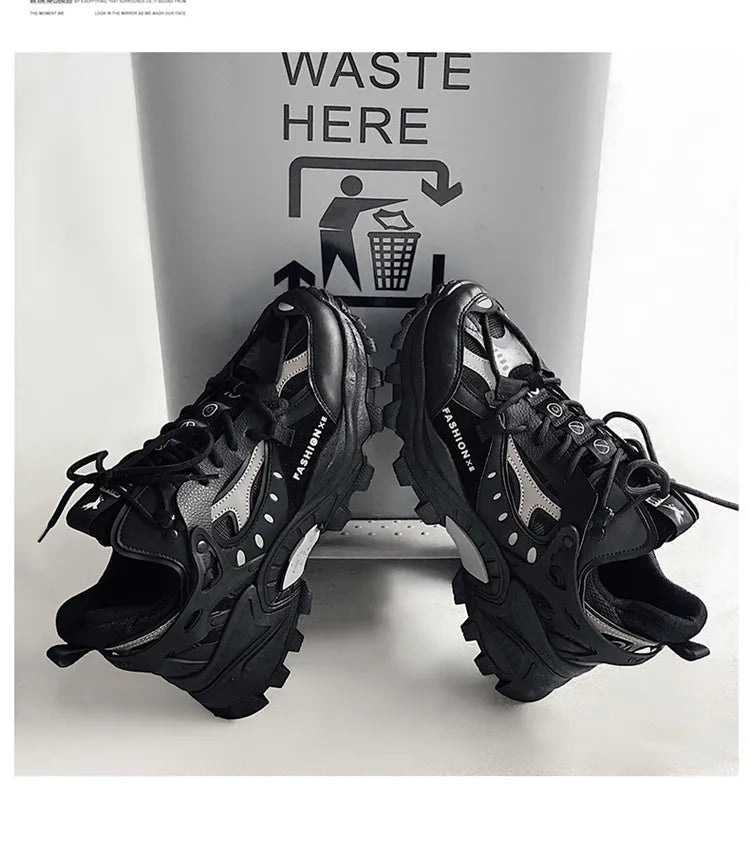Men's Vulcanized Shoes Luxury Sneakers Harajuku Chunky Sneakers Autumn Running Footwear Male High Fashion Zapatos Hombre