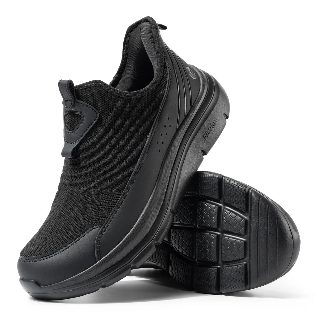 Fitville Wide Men'S Slip-On Running Shoes Lightweight Breathable Outdoor Casual Sports Walking Shoes Sneakers For Swollen Feet