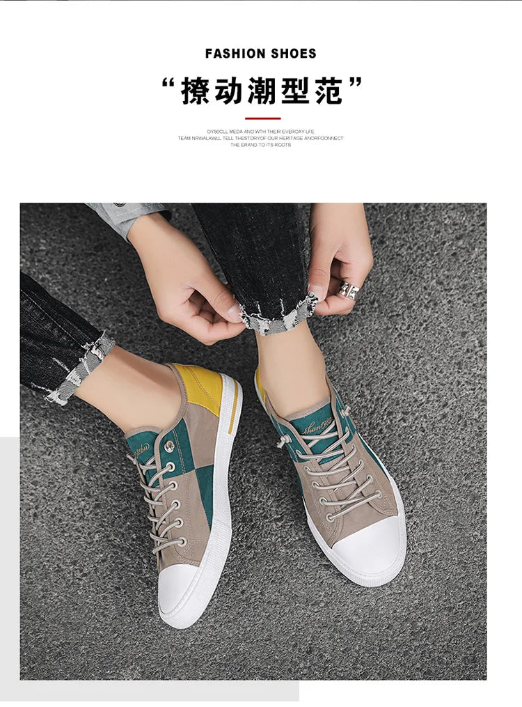 Men Sneakers Casual Shoes Men Flat Brand Fashion Canvas Shoes Comfortable Driving Tennis Sports Shoes Student
