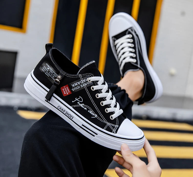 Fashion Men's Canvas Shoes Summer Breathable Men Casual Shoes Outdoor High Quality Sneakers Comfortable Low-Top Men tennis Shoes