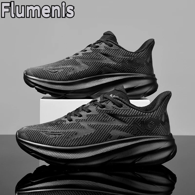 Men Sports Running Shoes Casual Carbon Plate Marathon Breathable Lightweight Women's Comfortable Athletic Nonskid Sneakers