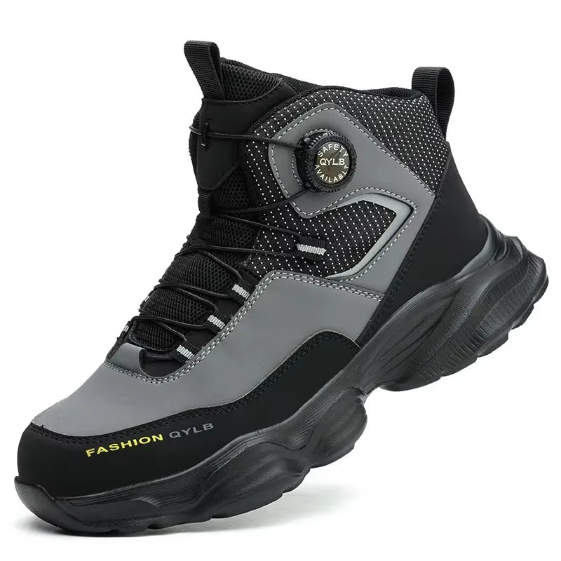 Rotating button Safety Shoes Men Boots work Sneakers Male Steel Toe shoes Protective Boots Puncture-Proof Indestructible shoes