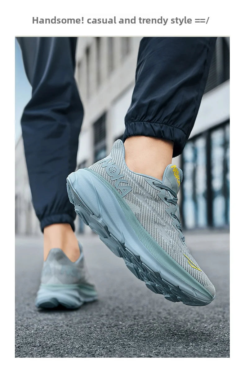 Men Sports Running Shoes Casual Carbon Plate Marathon Breathable Lightweight Women's Comfortable Athletic Nonskid Sneakers