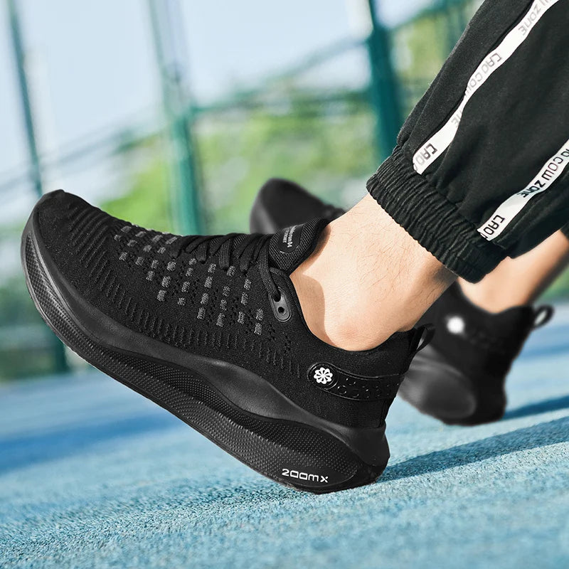 Men's breathable mesh thick-sole running shoes four season soft-sole non-slip outdoor casual sports shoes fashion light sneakers
