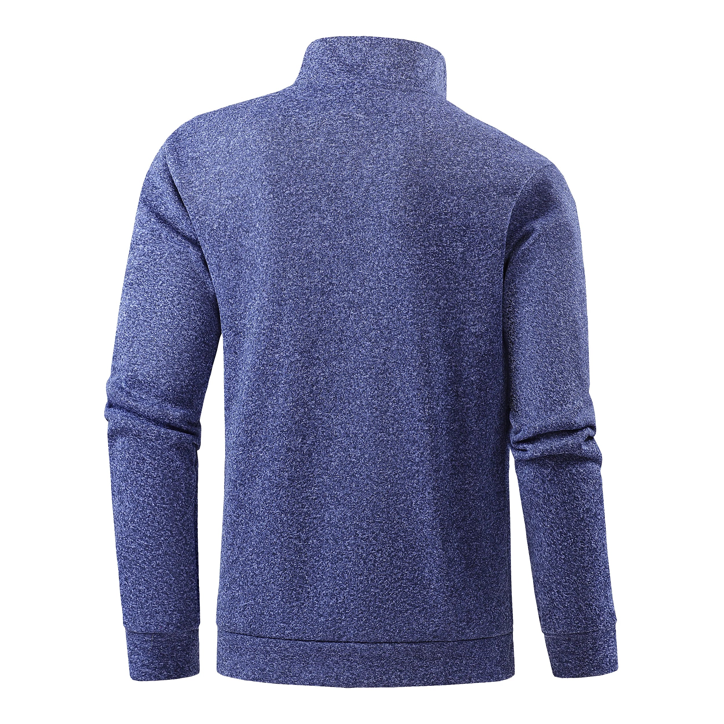 Autumn men's half-zip sweatshirts, long-sleeved solid color pullovers, turtlenecks, streetwear, winter warm jackets, sports coat