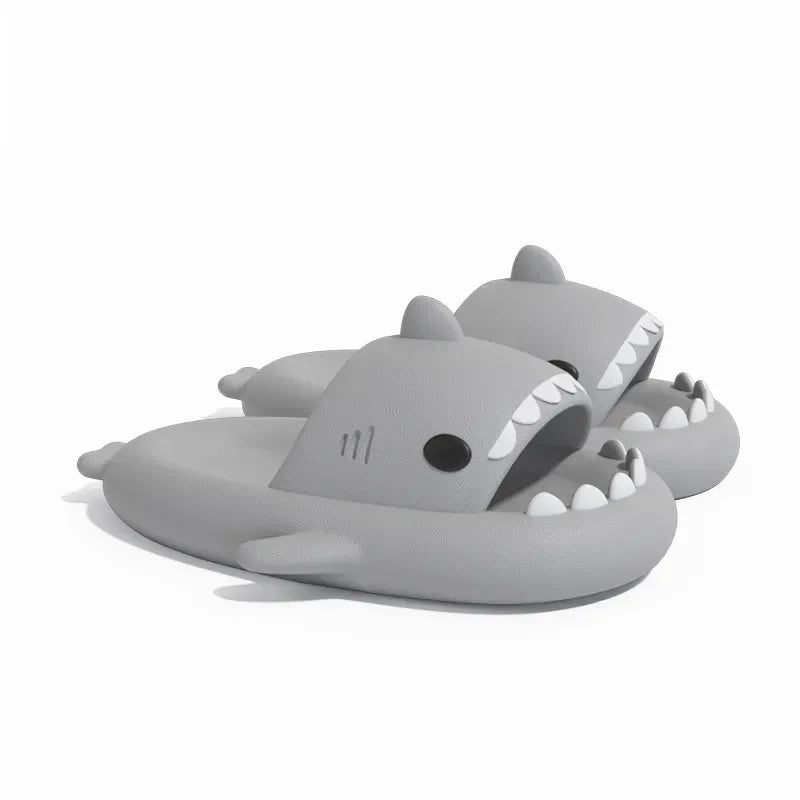 2024 Summer Shark Slippers Women Slides Men Bathroom Flip Flops Home Anti-Skid Flat Shoes Outdoor Fins Removable Slides Sandals