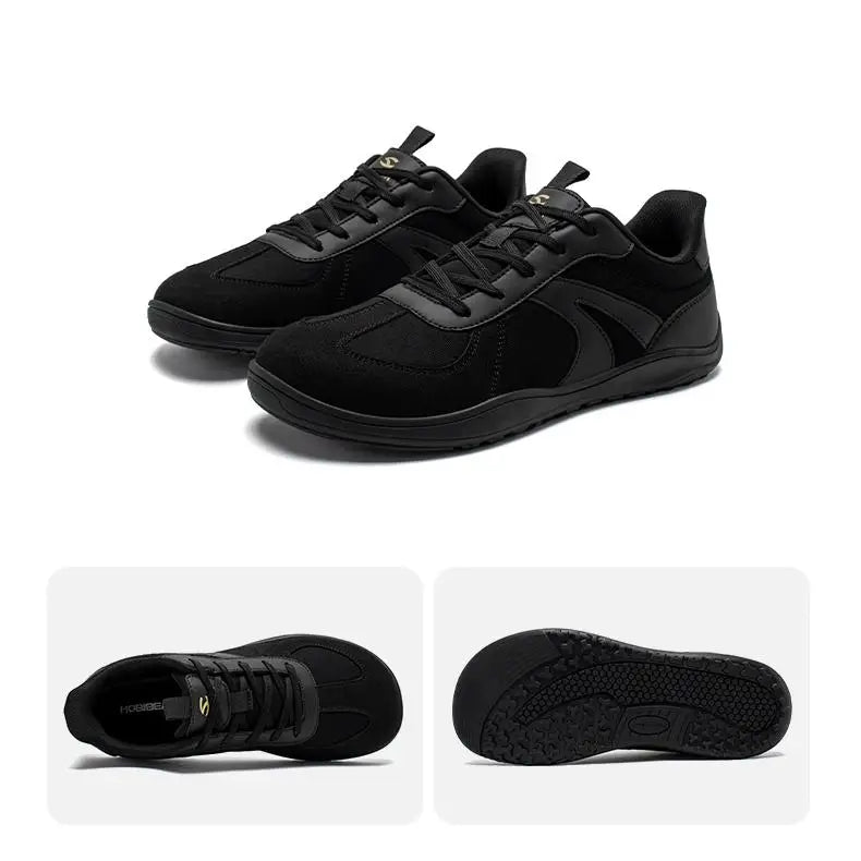 HOBIBEAR Wide Toe Barefoot Shoes Mens Womens Zero Drop Minimalist Sneakers Retro Outdoor Walking Shoes